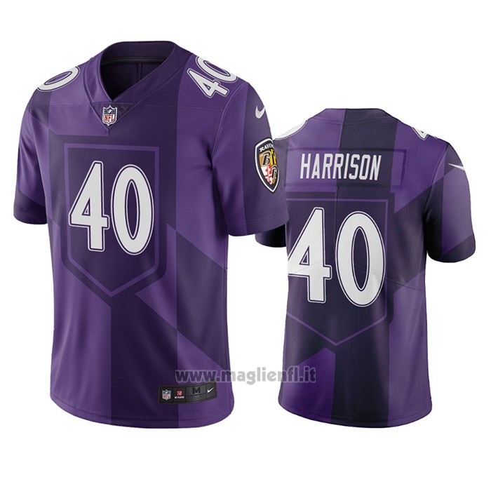 Maglia NFL Limited Baltimore Ravens Malik Harrison Ciudad Edition Viola